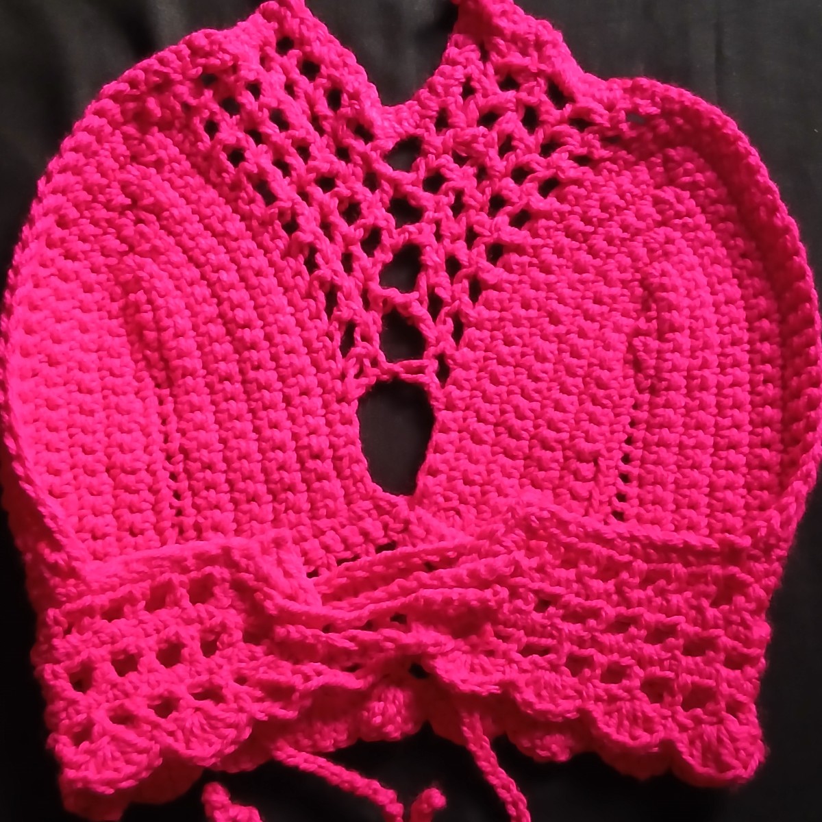 Caged halter top.