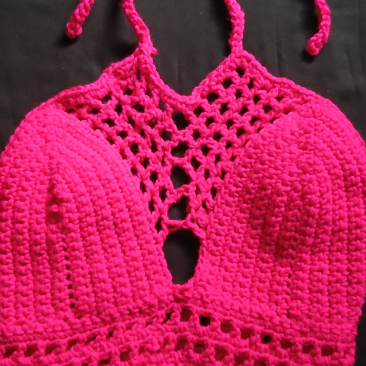 Caged halter top.