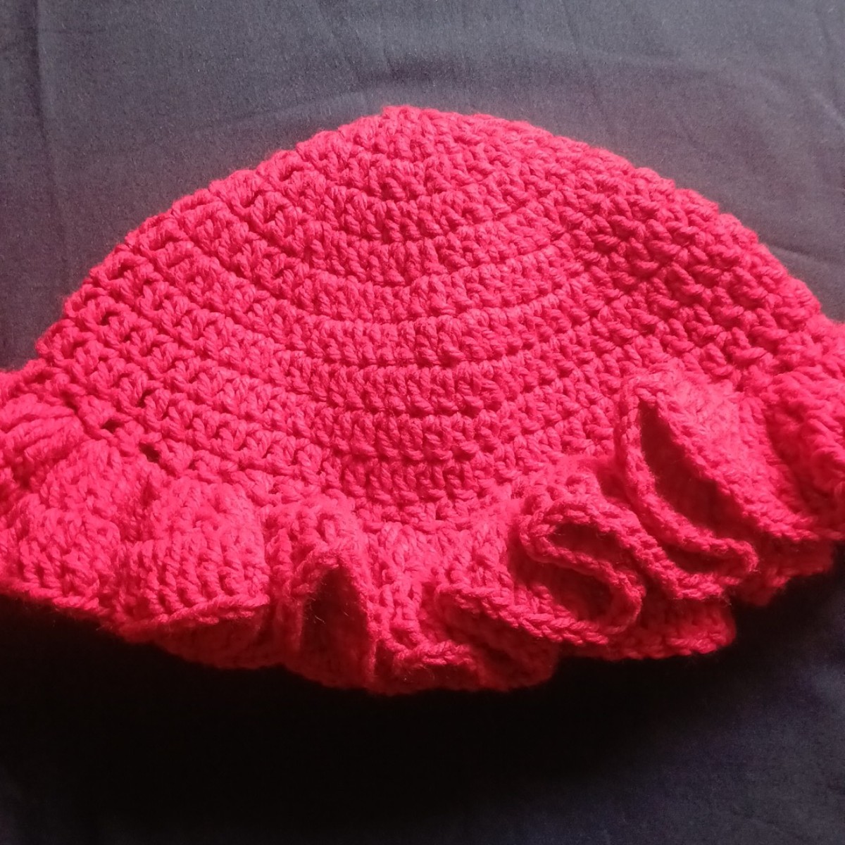 Ruffle hat.