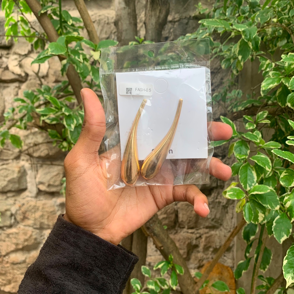 Straight chunky earring