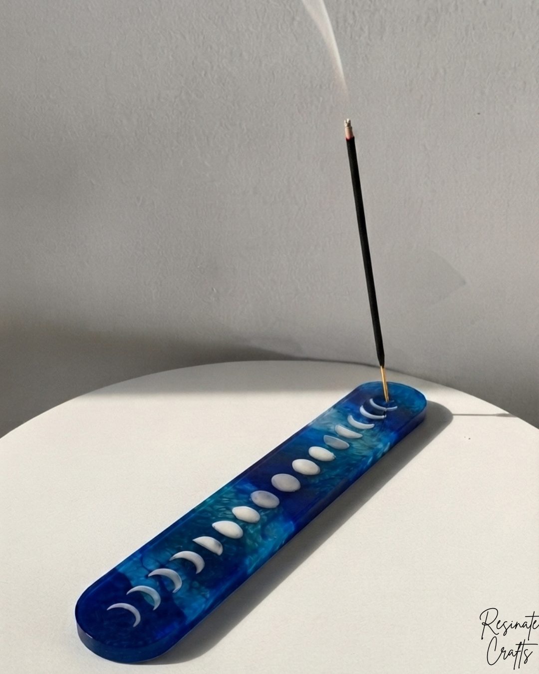 Moon phase incense stick holder